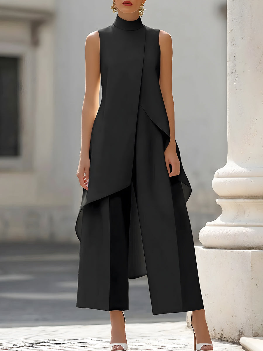 Annabella™ Elegant Drape Long Jumpsuit