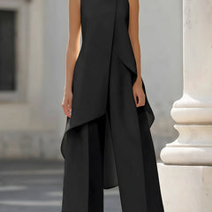 Imogen™ Sculpted High-Neck Wide-Leg Jumpsuit