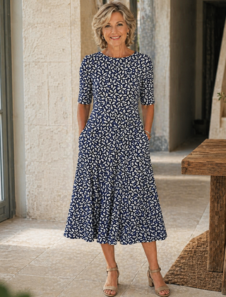 Aisha™ Effortless Floral Midi Dress