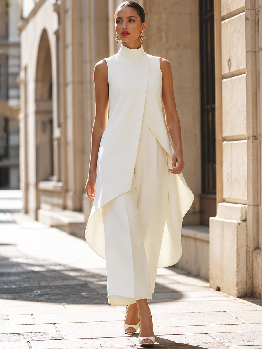 Imogen™ Sculpted High-Neck Wide-Leg Jumpsuit