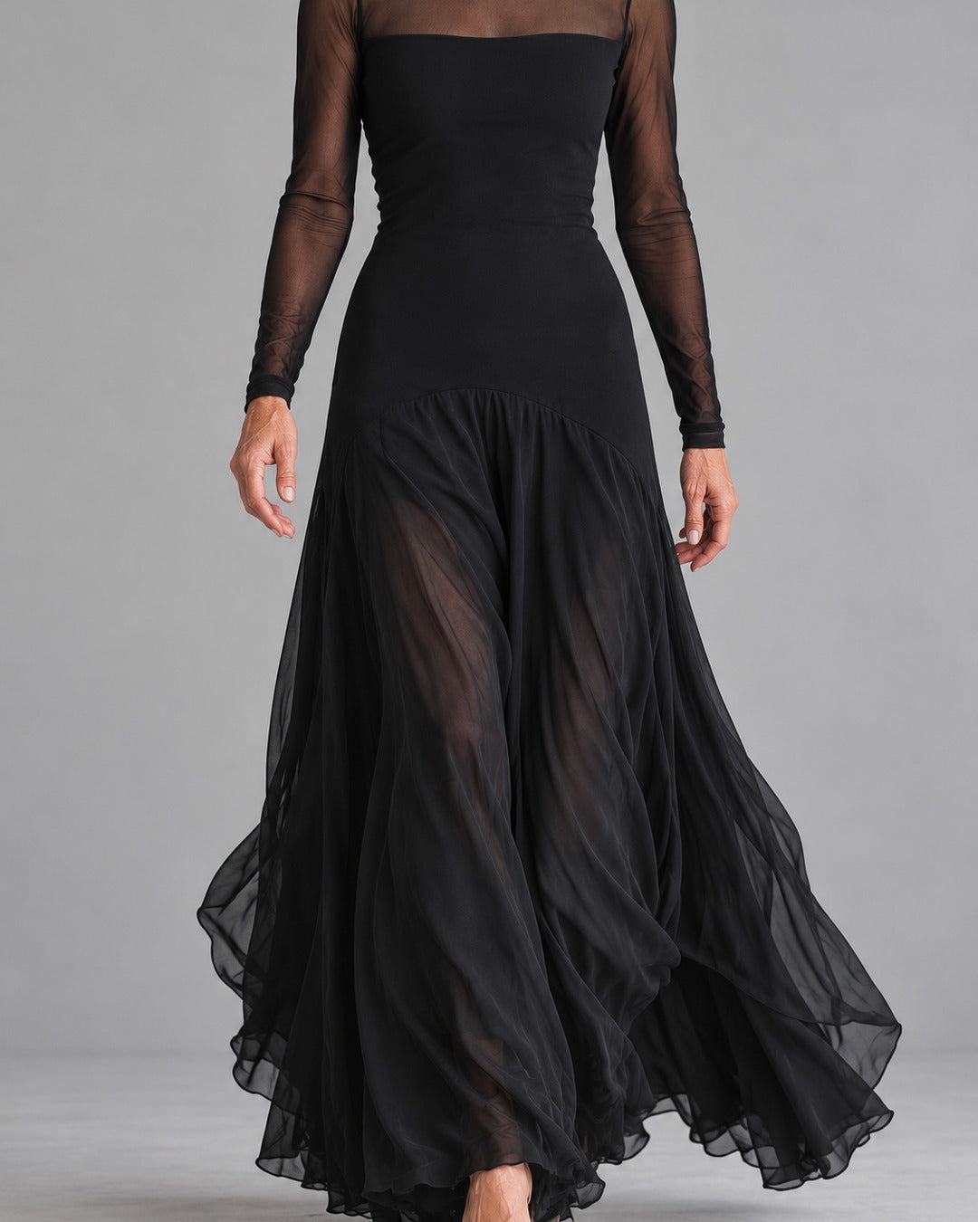 Rosalind™ Sheer Patchwork Loose-Fitting Maxi Dress – loop