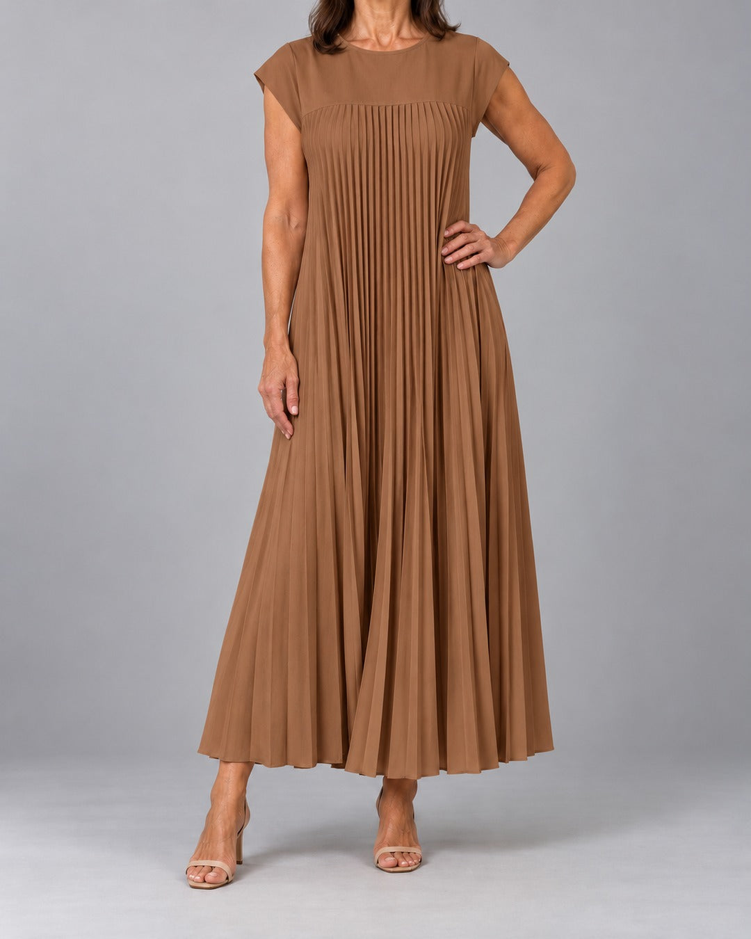 Leah™ Timeless Comfort Dress – kleur-brown