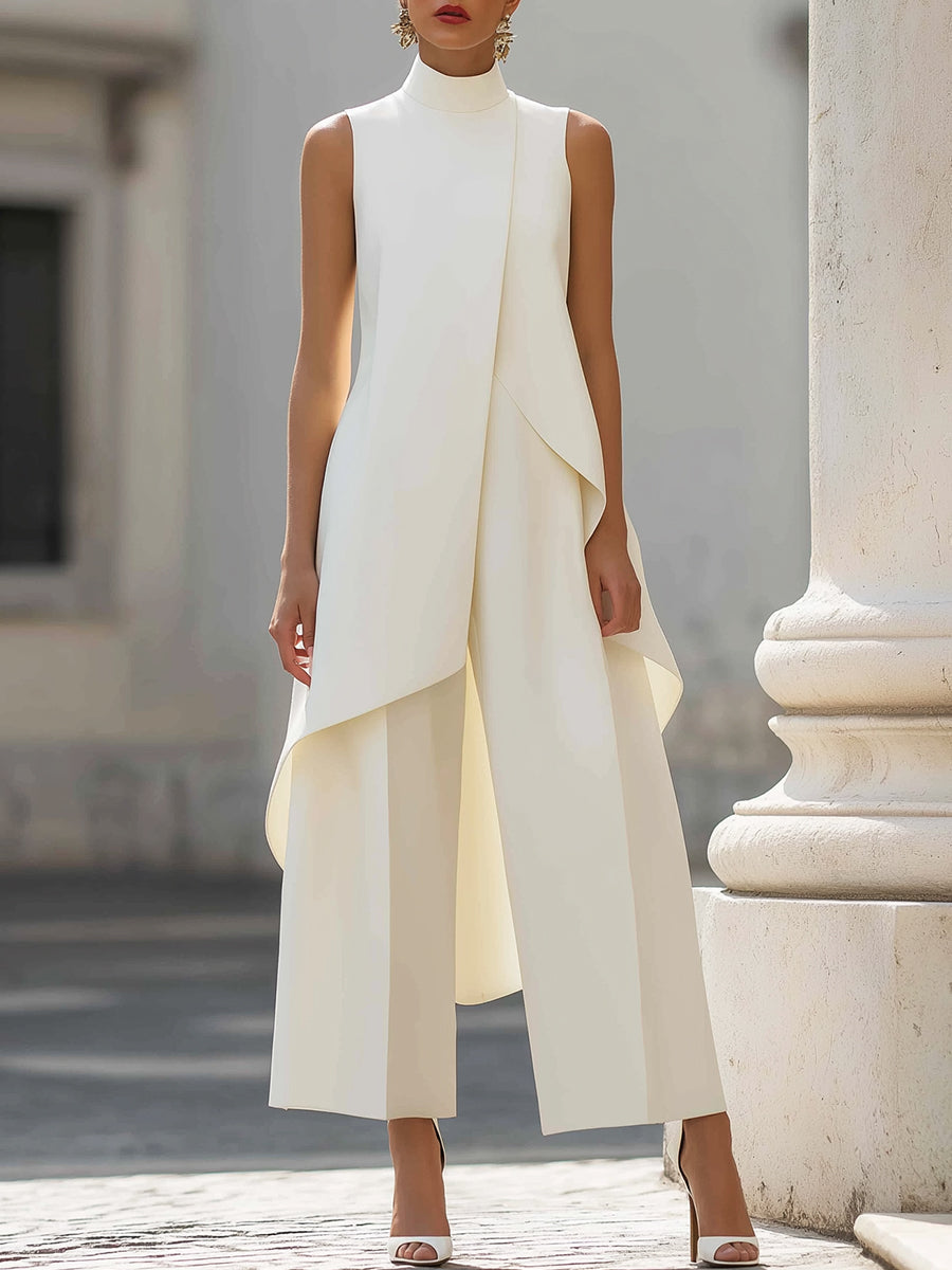 Imogen™ Sculpted High-Neck Wide-Leg Jumpsuit