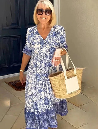 Rosetta™ V-Neck Bohemian Dress