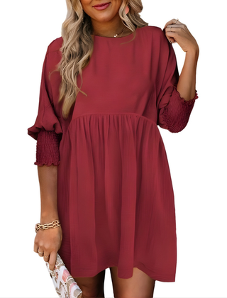 Dorothy™ Casual Crew Neck Loose Fit Mini Dress