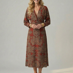 Lune™ Natural Wrap Midi Dress