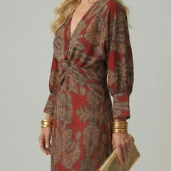 Lune™ Natural Wrap Midi Dress