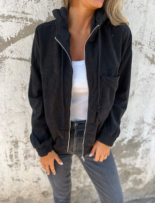 Louise™ Corduroy Hooded Zip Jacket