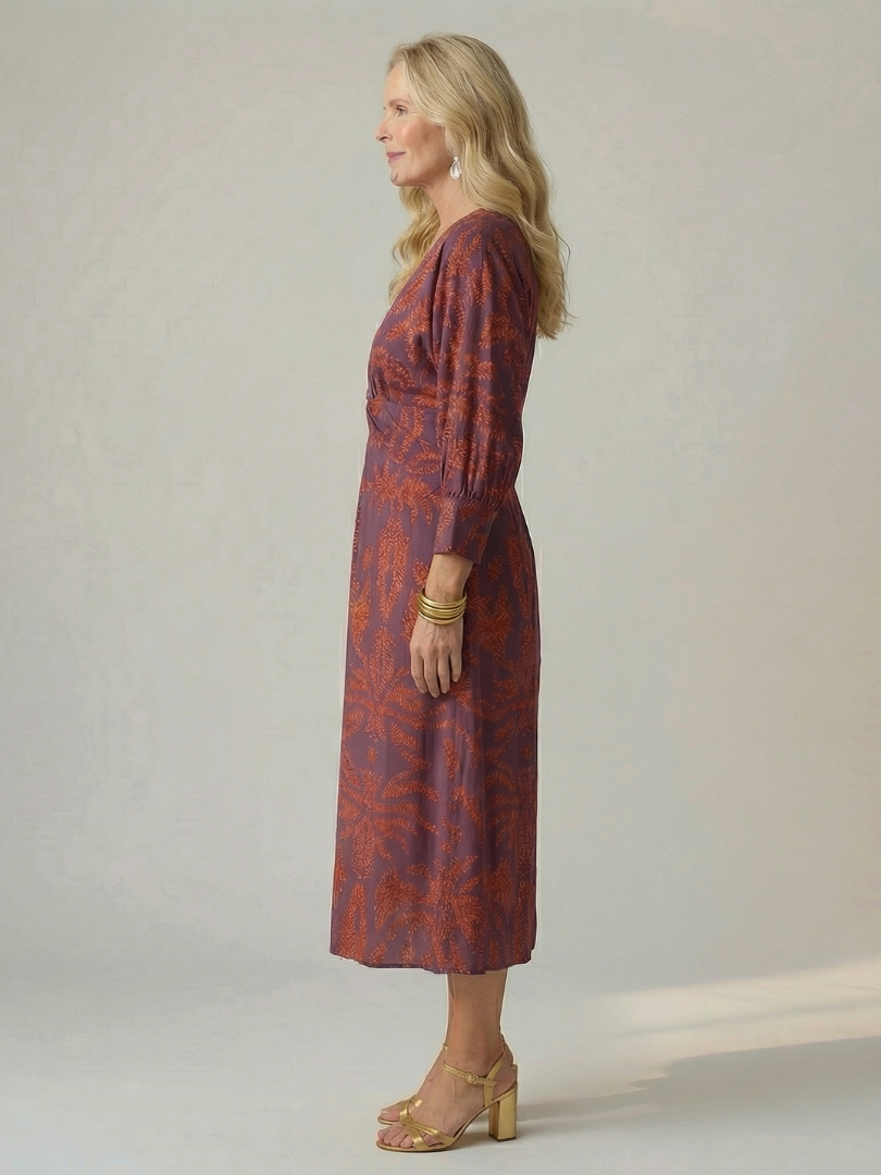 Lune™ Natural Wrap Midi Dress