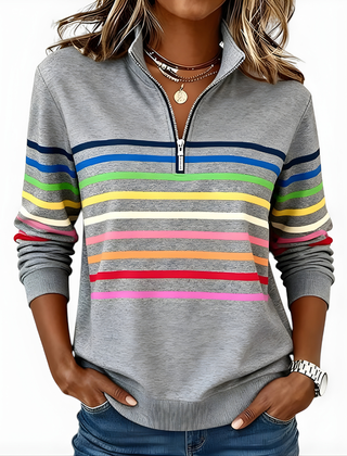 Raina™ Striped Zip Hoodie