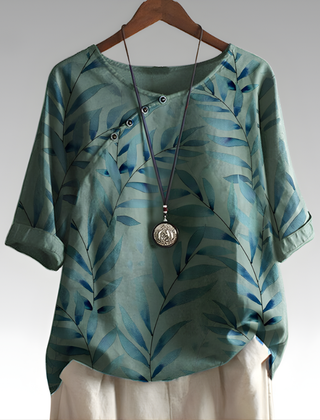 Lusette™ Nature-Inspired Button Detail Top