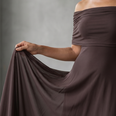 June™ Off Shoulder Draped Midi Dress