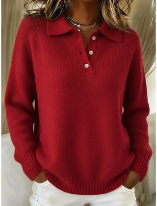 Avianna™ Collared Button Knit Sweater