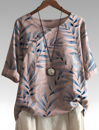 Lusette™ Nature-Inspired Button Detail Top