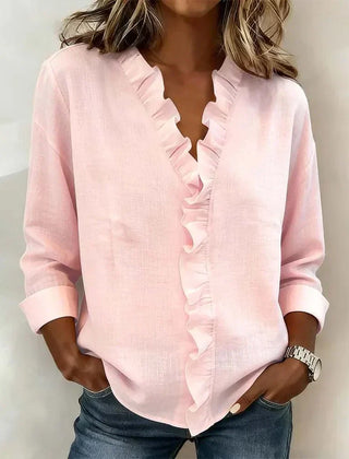 Lottie™ Ruffle V-Neck Blouse
