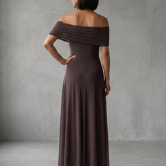 June™ Off Shoulder Draped Midi Dress