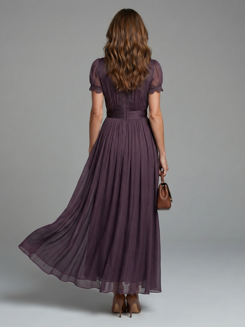 Elia™ Gathered Waist Keyhole Maxi Dress