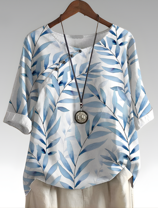 Lusette™ Nature-Inspired Button Detail Top