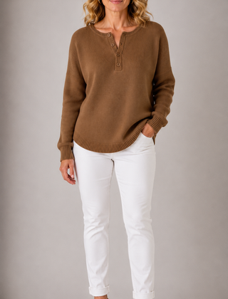 Monica Classic Button Knit Sweater