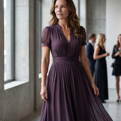 Elia™ Gathered Waist Keyhole Maxi Dress