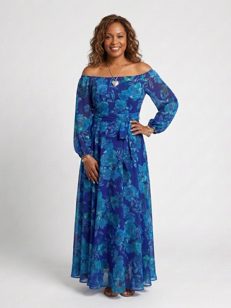 Aspen™ Off Shoulder Floral Maxi Dress