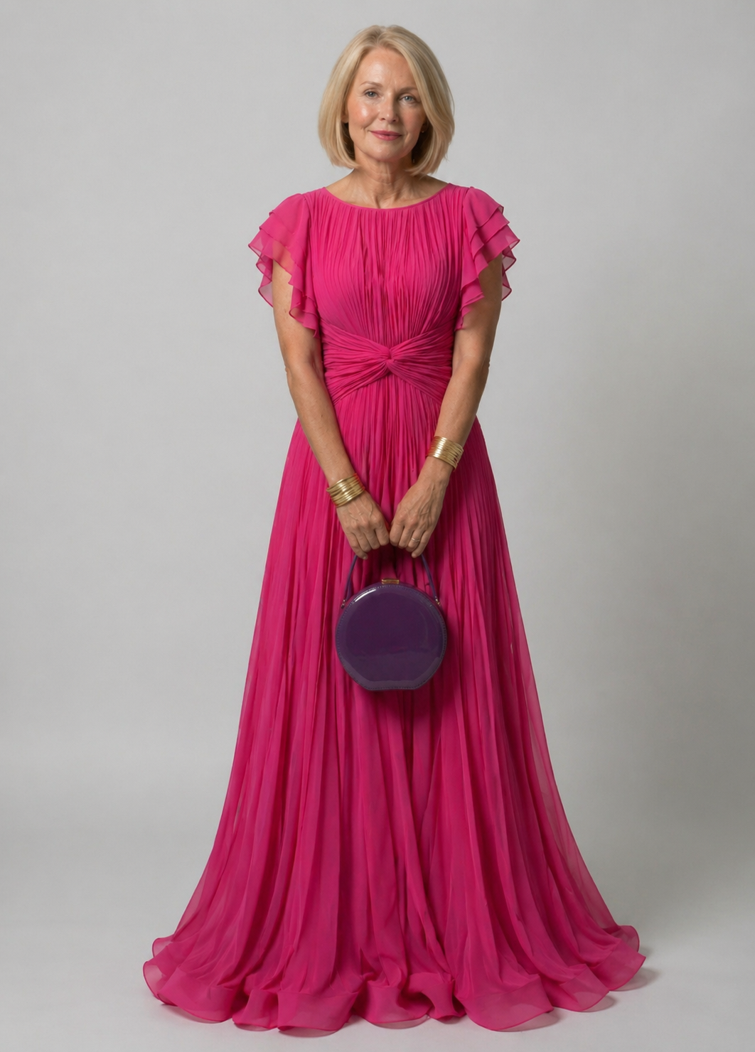 Genevra™ Pleated Evening Dress
