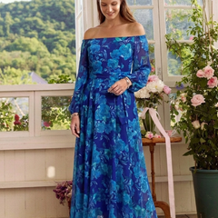 Aspen™ Off Shoulder Floral Maxi Dress