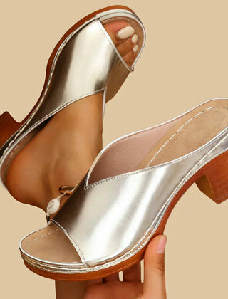 Navy™ | Orthopedic Thick Heel Sandals