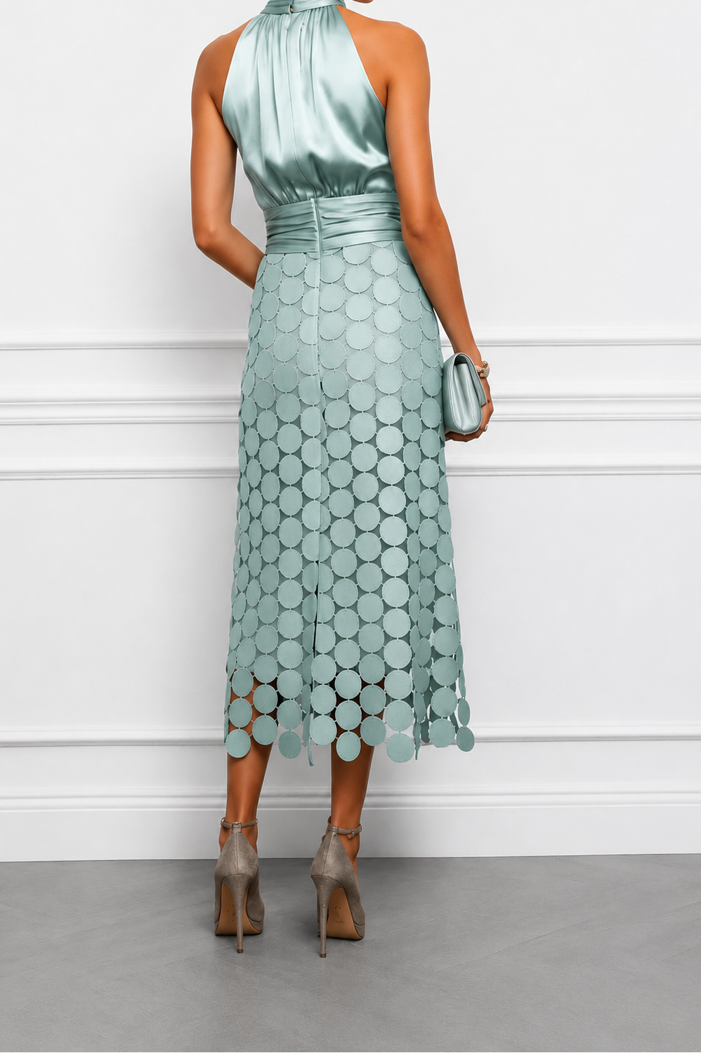 Celine™ Elegant Midi Wedding Dress