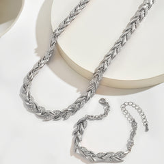 Sirena™ Wheat Braid Necklace & Bracelet Set