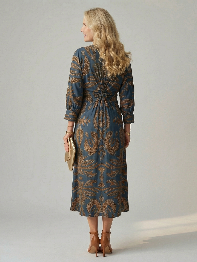 Lune™ Natural Wrap Midi Dress
