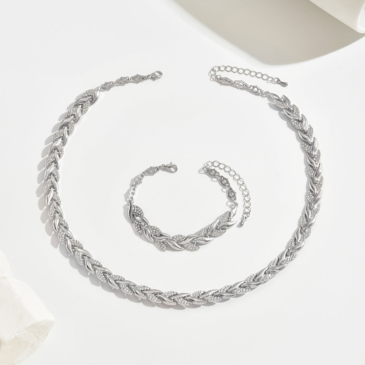 Sirena™ Wheat Braid Necklace & Bracelet Set