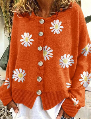 Angel - Cute Cardigan With Daisies