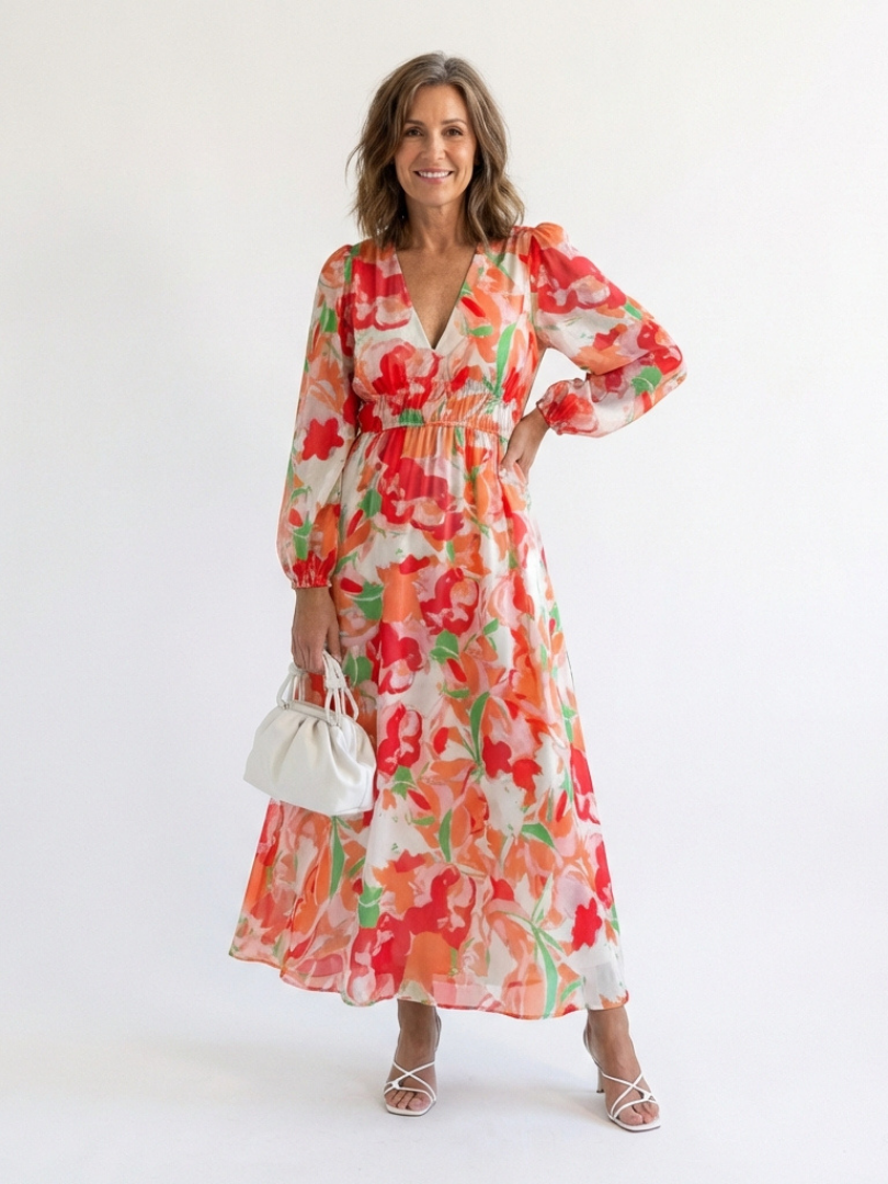 Althea™ Long Sleeve Floral Maxi Dress