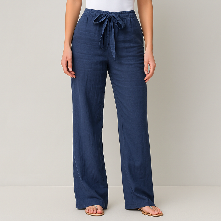 Sloan™ Elegant Tie Waist Linen Pants