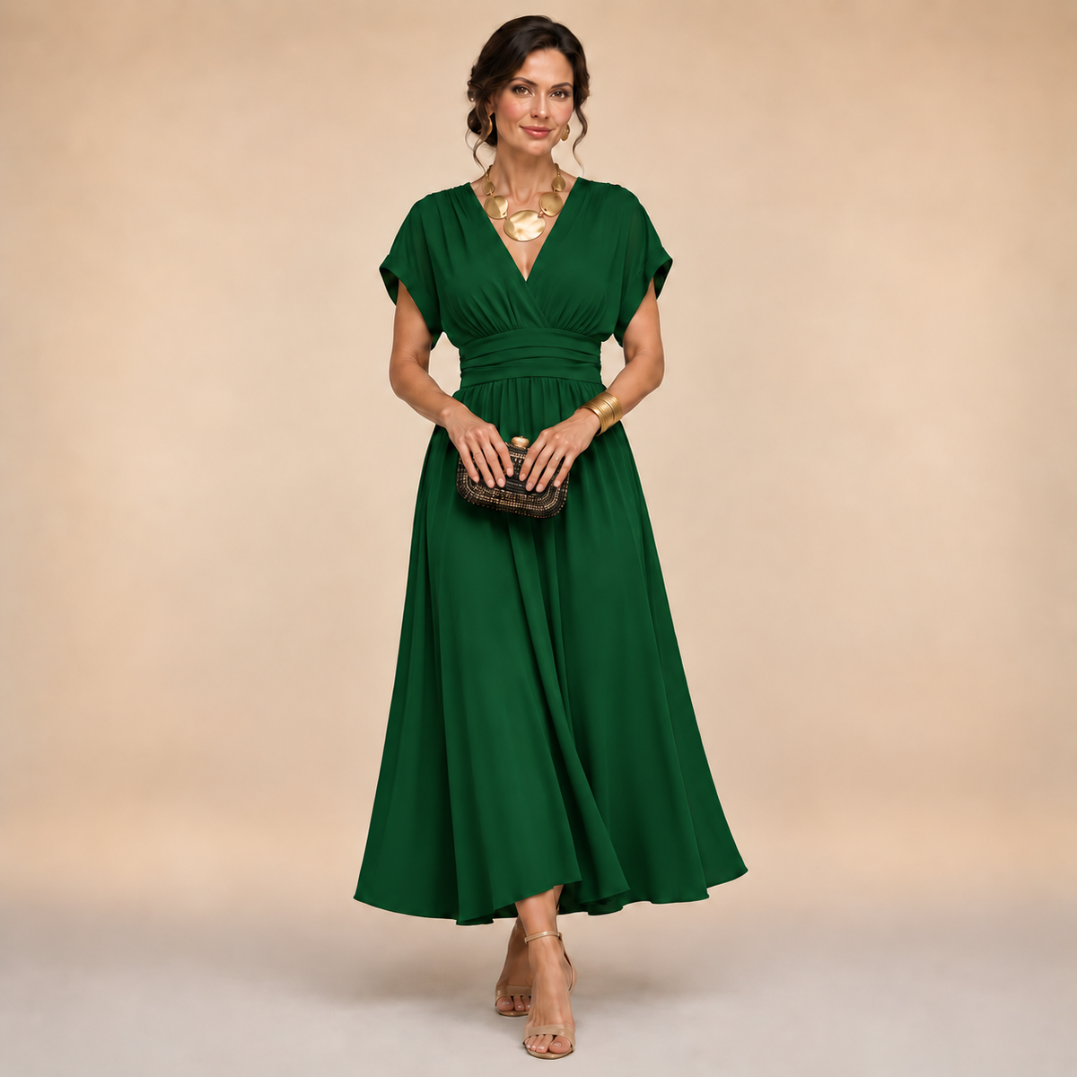 Ameline™ Wrap Midi Dress