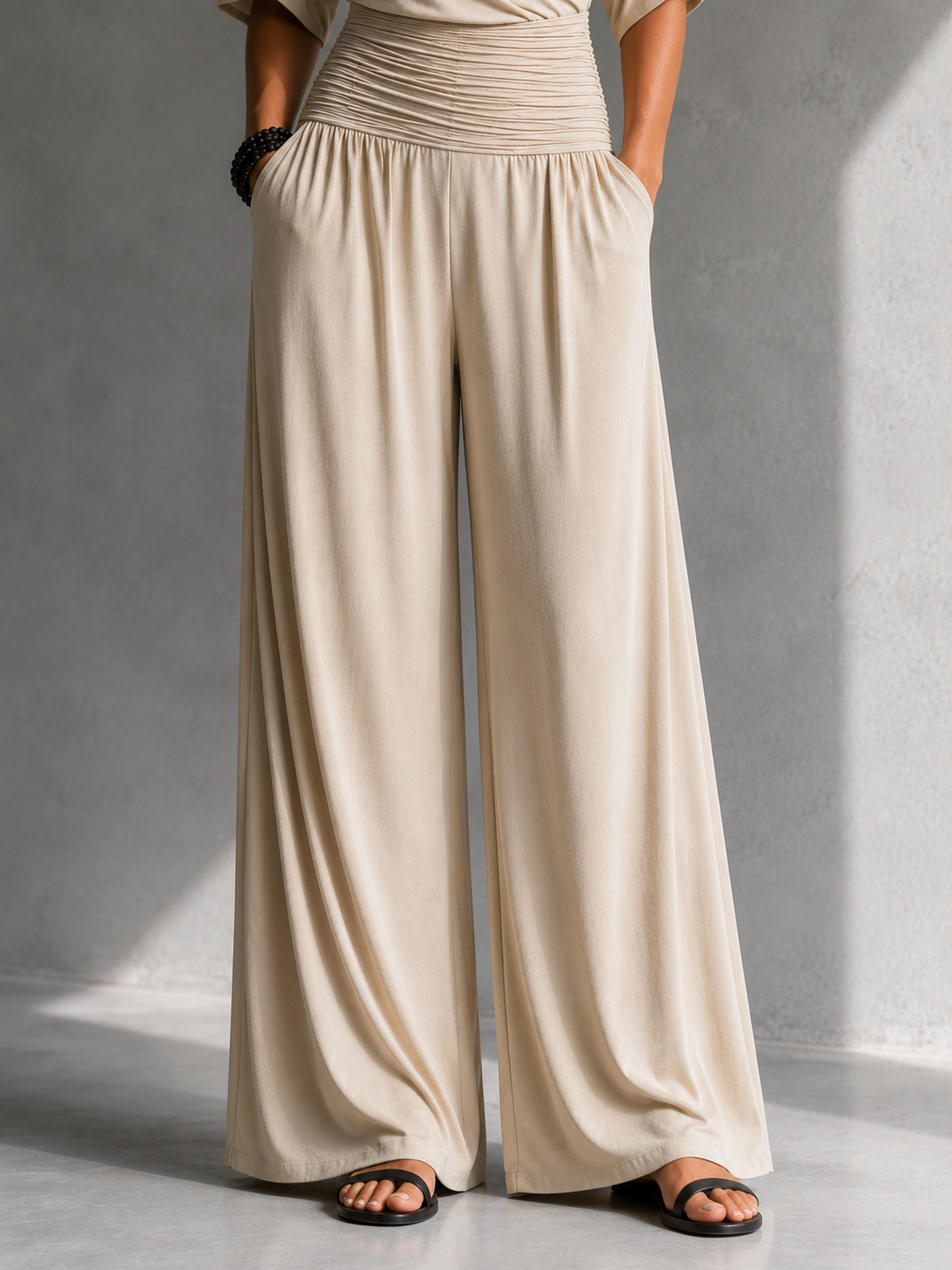 Zeni™ Elegant Wrap Jumpsuit with Wide Legs