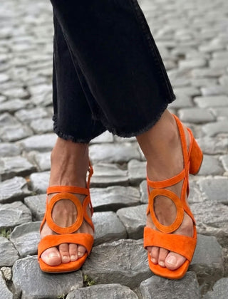 Winnie | Vintage Circle Heel Sandals