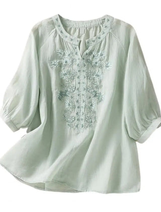 Sophie™ Embroidered Cotton Floral Blouse