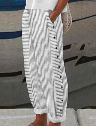 Inaya™ Seabreeze Stripe Button Trousers