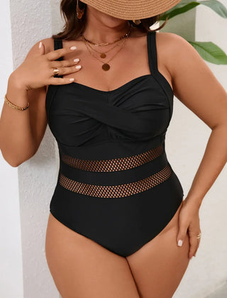 Maya | Plus Size Mesh Swimdress