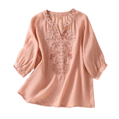 Sophie™ Embroidered Cotton Floral Blouse