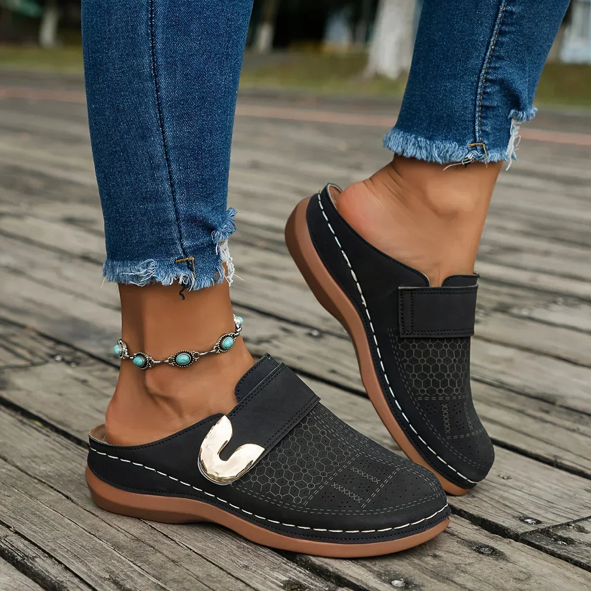 Caprielle™ Chic Supportive Wedge Sandals