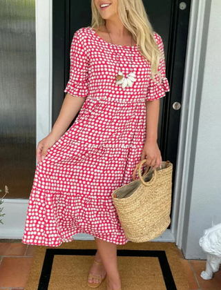 Julia™ Short-Sleeve Midi Dress