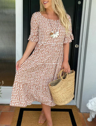 Julia™ Short-Sleeve Midi Dress