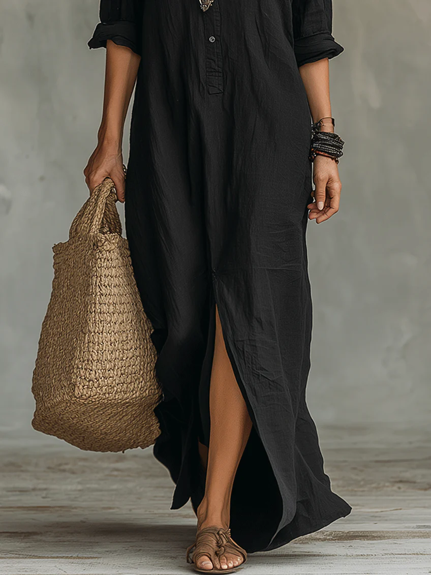 Soline™ Maxi Dress with Buttons