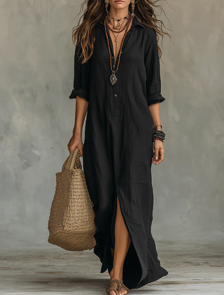Soline™ Maxi Dress with Buttons