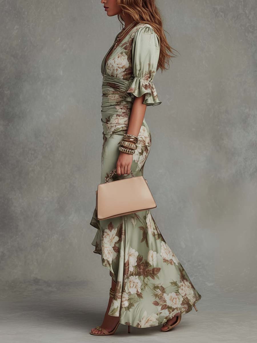 Anastasia™ Long Dress with Floral Print
