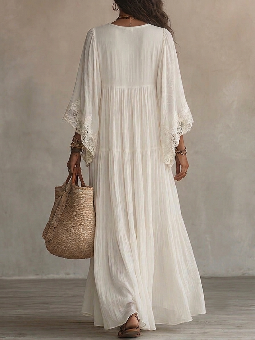 Indara™ Long V-Neck Dress