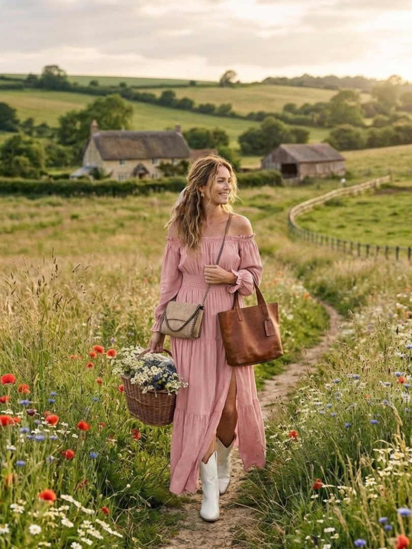 Amaya™ Off-Shoulder Smocked Maxi Dress